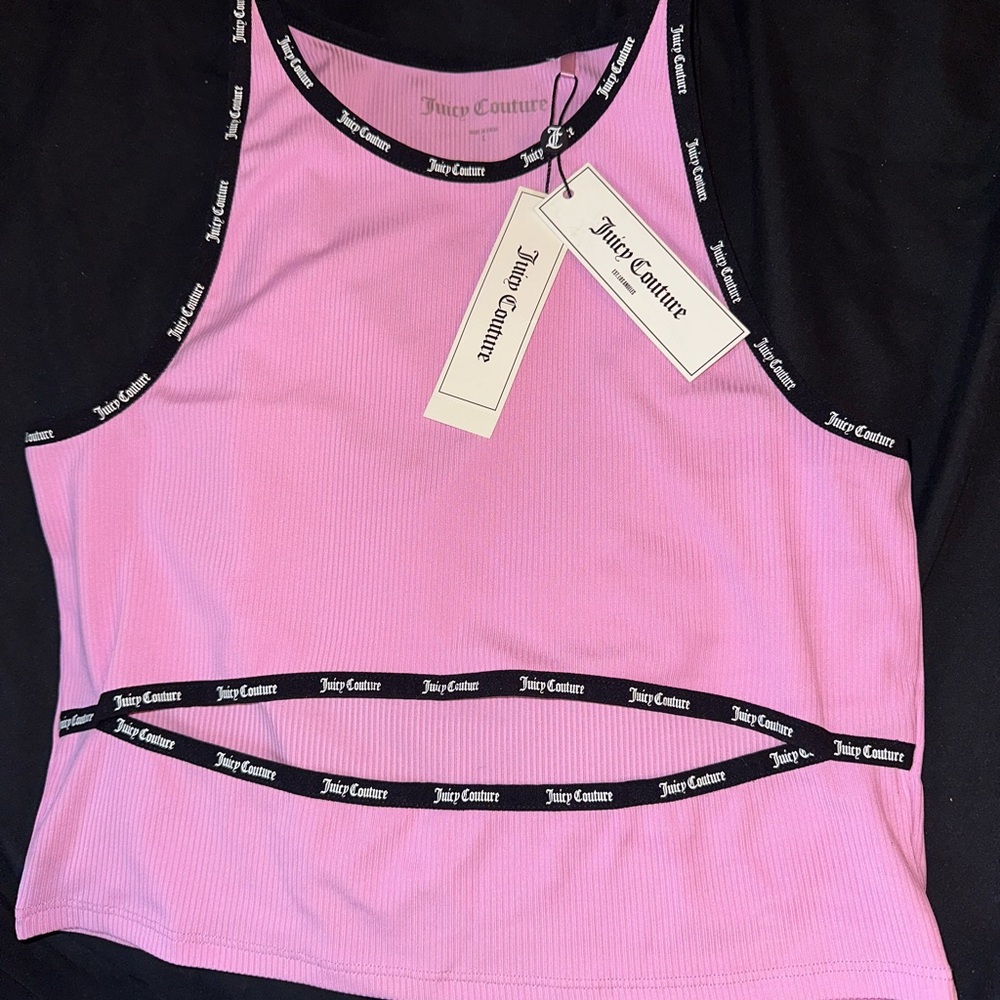 Juicy Couture Pink and Black Top